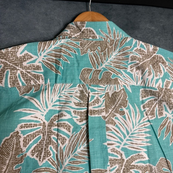 Vintage Cooke Street Shirt Mens Size L Floral Palm Tree Print Hawaiian Beach - Picture 12 of 16